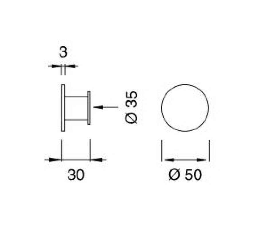 Крючок CeaDesign Giotto, настенный, Ø 50 мм, сталь, цвет сатинированная сталь - изображение 4