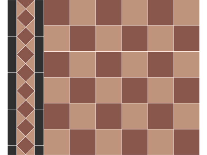 На изображении товар Micro. Керамогранит Victorian Chichester 10X10 on mesh straight 40,2X40,2 от официального представителя в Москве