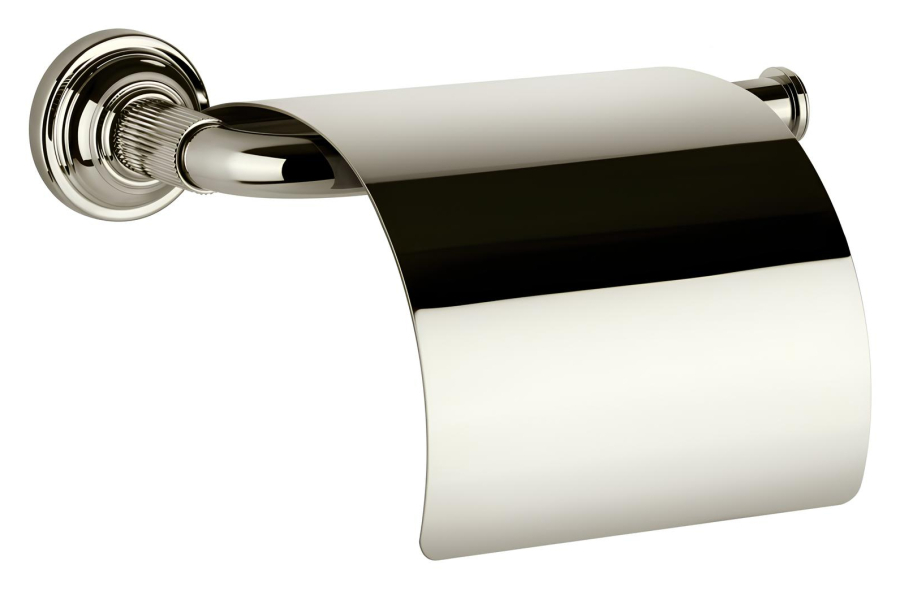 Бумагодержатель Gessi Venti20, с крышкой, цвет Nickel PVD