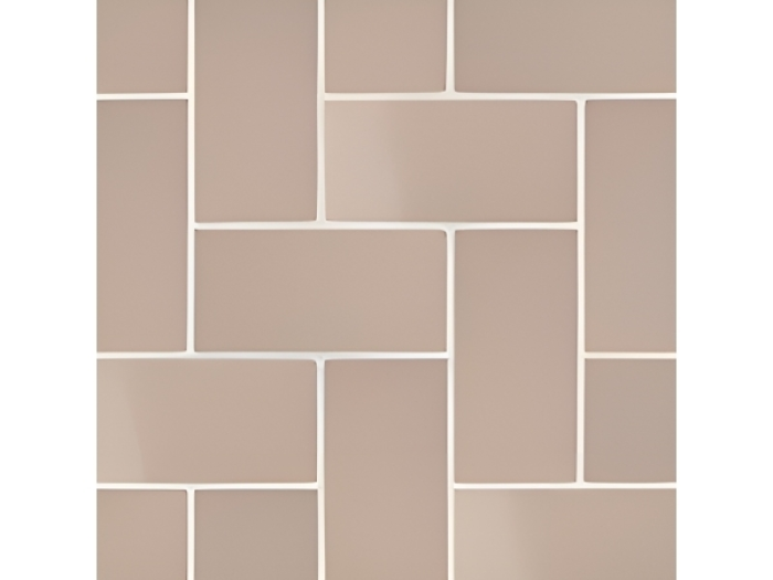 На изображении товар Micro. Керамогранит Microtiles Herringbone Mix Glaze Terracotta 40,2x40,2 от официального представителя в Москве
