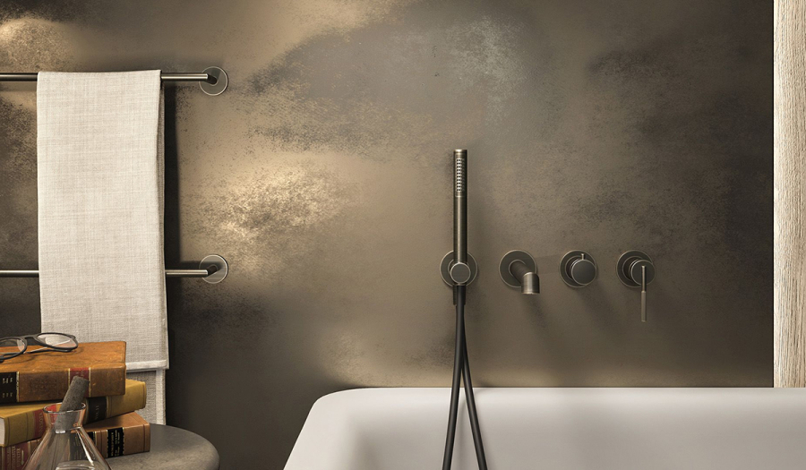 Полотенцедержатель Gessi Ingranaggio, L350 мм, цвет Black Metal Brushed PVD - изображение 1
