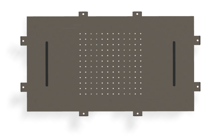 Верхний душ Carlo Frattini Harmonia, потолочный, с защитой от известкового налёта, с ливневой струёй и 2 каскадами, 700x400 мм, цвет брашированный чёрный хром - изображение 2