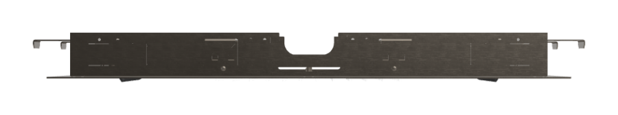 Верхний душ Carlo Frattini Harmonia, потолочный, с защитой от известкового налёта, с ливневой струёй и 2 каскадами, 700x400 мм, цвет брашированный чёрный хром - изображение 1