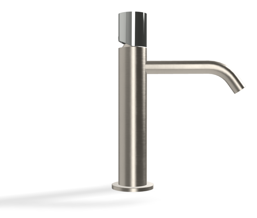 Смеситель для раковины Carlo Frattini SO, h239 мм, с донным клапаном Click-Clack 1``1/4, без ручки, цвет брашированный никель - изображение 2