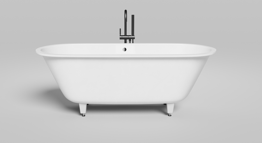 Ванна Salini Ornella Axis  1900х900х600мм, встраиваемая, материал S-Stone, цвет белый матовый - изображение 1