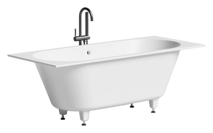 Ванна Salini Ornella Axis  1900х900х600мм, встраиваемая, материал S-Stone, цвет белый матовый