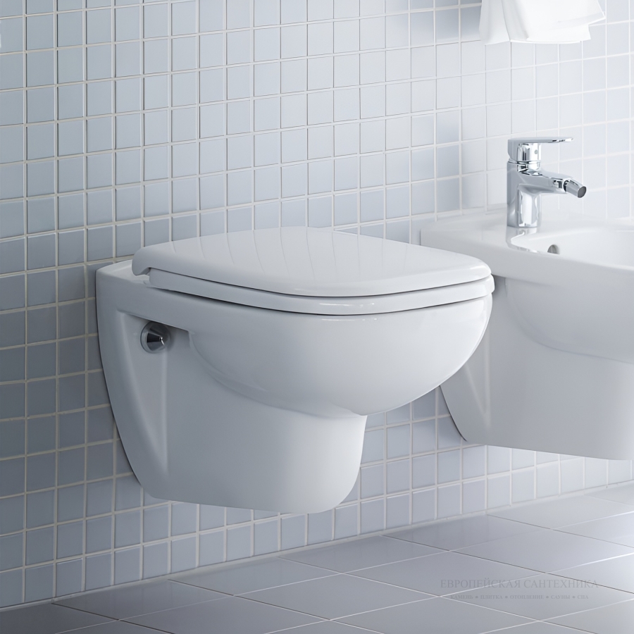 Сиденье для унитаза Duravit D-Code, 490 х 356 мм, с крышкой, удлиненное исполнение, цвет белый - изображение 1