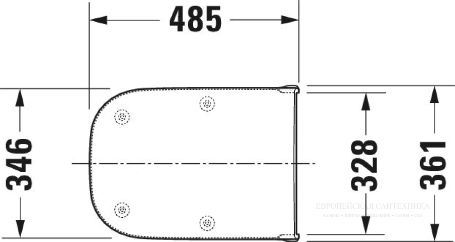 Сиденье для унитаза Duravit D-Code, 490 х 356 мм, с крышкой, удлиненное исполнение, цвет белый - изображение 3