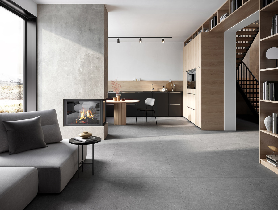 Terratinta Ceramics керамогранит Lagom Carved rectified Graphite 60x60 / 9.5 - изображение 1