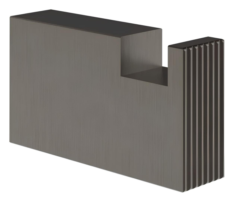 Крючок Gessi Inverso, 15x60x35h мм, настенный, цвет Black Metal Brushed PVD