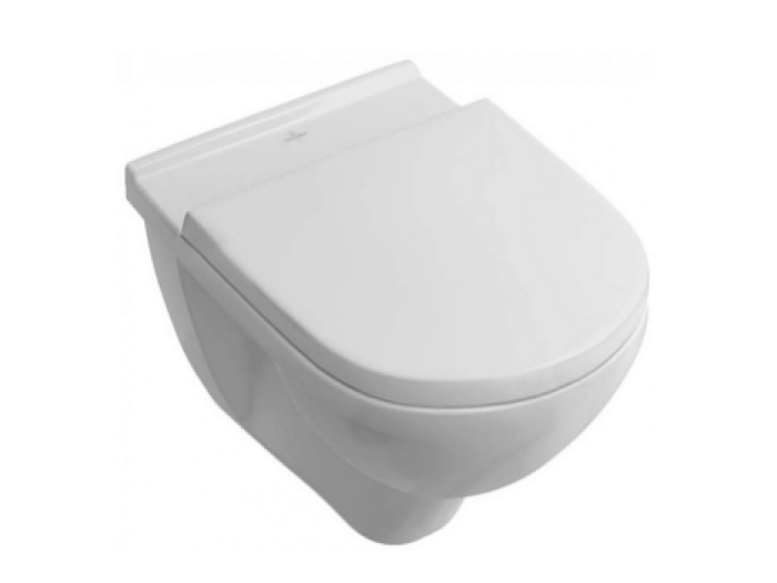 На изображении товар Унитаз подвесной+ сиденье Villeroy&Boch O.Novo 360х560 мм, цвет альпийский белый от официального представителя в Москве