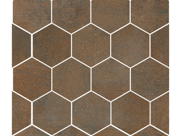 На изображении товар Santagostino Керамогранит Oxidart Hexagon Copper, 26x30 от официального представителя в Москве