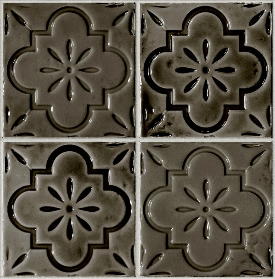 CERAMICHE GRAZIA Керамическая плитка SHADES OF ART 13X13 GIRALDA CHARCOAL - изображение 1