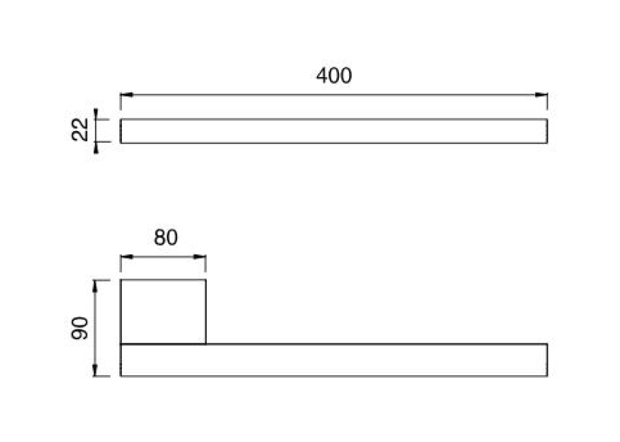 Полотенцедержатель CEA Design Sixty, настенный, L. 400 мм, крепление слева, сталь, цвет сатинированная сталь - изображение 2