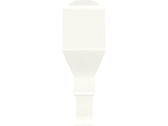 На изображении товар CERAMICHE GRAZIA Угловой элемент ELEGANCE ANGOLO FINALE 2,2X8,5 SNOW CRAQUELE от официального представителя в Москве