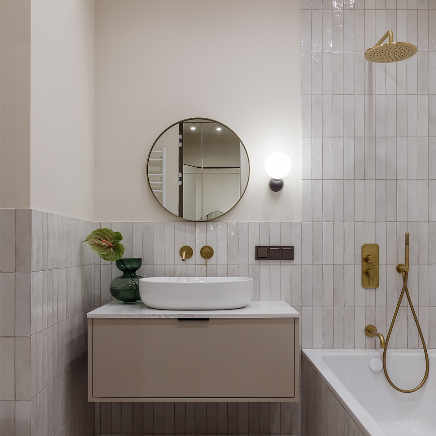 Смеситель встраиваемый Carlo Frattini Spillo Up  с переключателем на 2/3 источника, внешняя часть, цвет чёрный хром брашированный - изображение 5