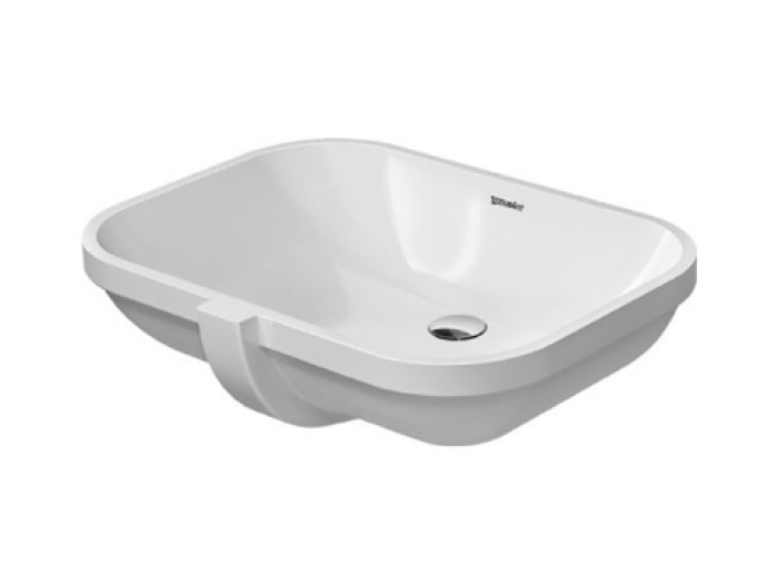 На изображении товар Раковина Duravit D-Code встраиваемая снизу, 560x400 мм, цвет белый от официального представителя в Москве