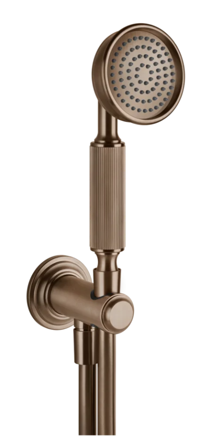 Ручной душ Gessi Venti20, с шланговым подсоединением, держателем, шлангом, цвет Copper Brushed PVD