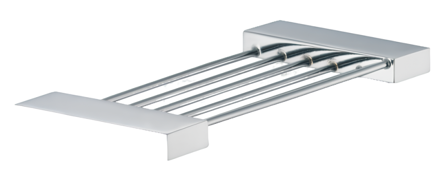 Мыльница Carlo Frattini Quadra, в душевую кабину, цвет брашированный никель