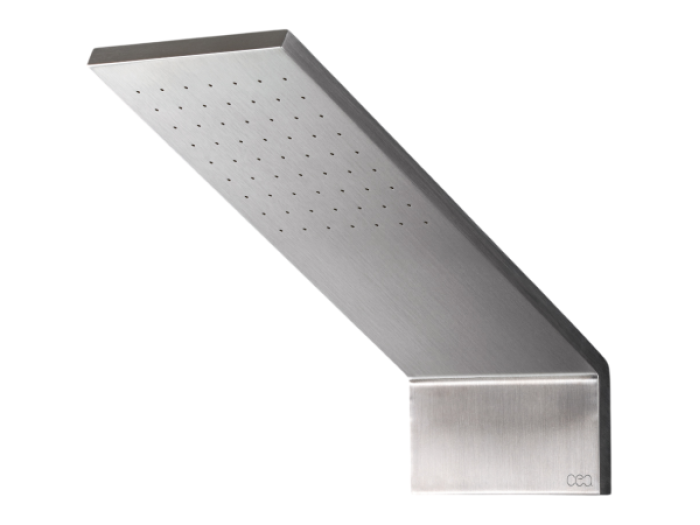 На изображении товар Душ верхний CeaDesign Free Ideas, настенный, 80x180 мм, с дождевой струёй, внешняя часть, сталь, цвет сатинированное светлое золото от официального представителя в Москве