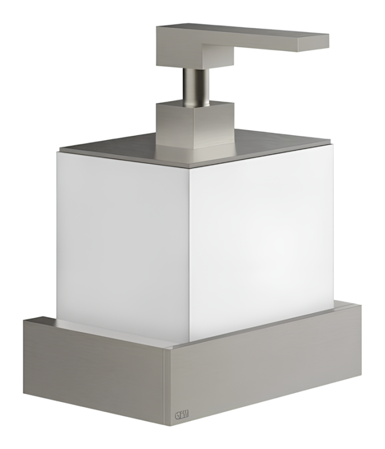 Дозатор для жидкого мыла Gessi Rettangolo, настенный, цвет Finox Brushed Nickel