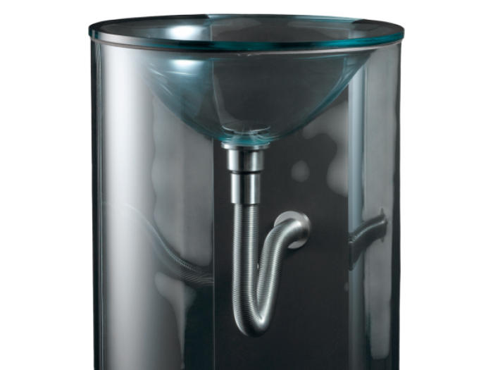 На изображении товар Сифон для раковины CeaDesign Complements, цвет сатинированная нержавеющая сталь от официального представителя в Москве