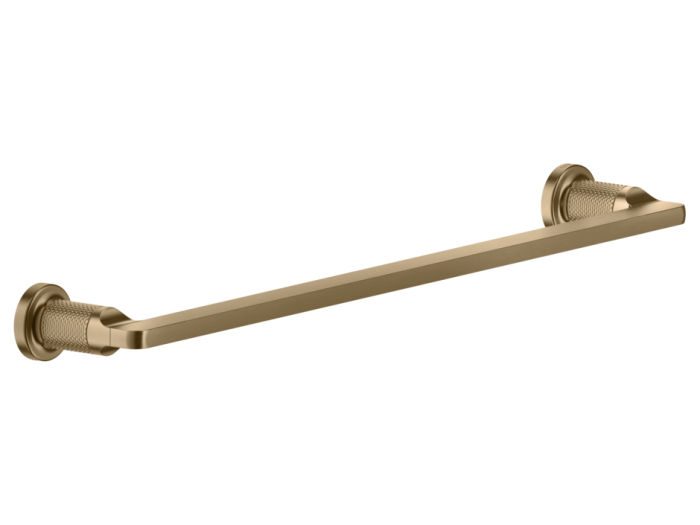 На изображении товар Полотенцедержатель Gessi Inciso 450 мм, настенный, цвет Warm Bronze Brushed PVD от официального представителя в Москве