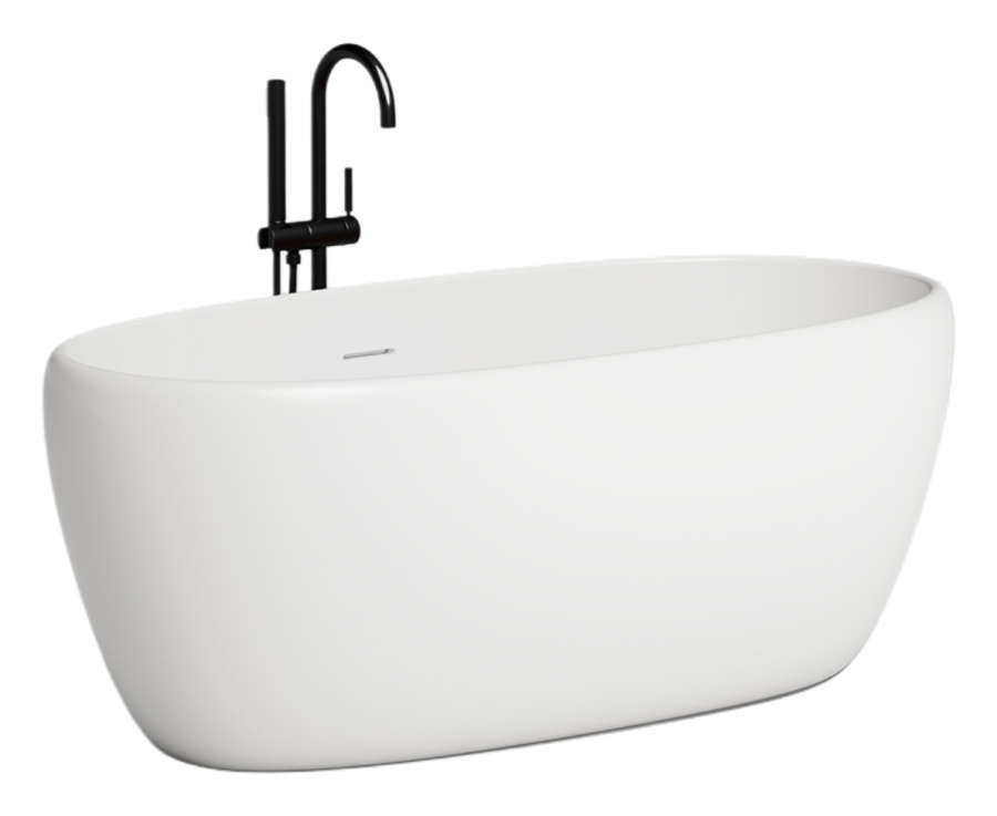 Ванна Salini Luce New в отдельностоящая 1700x850х580 мм, материал S-Stone, цвет белый матовый