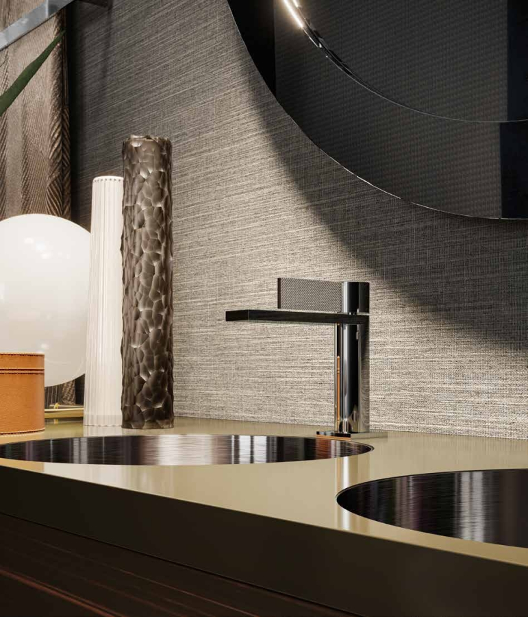 Смеситель для раковины Gessi Inverso, без донного клапана, с соединительными шлангами, цвет Chrome - изображение 1