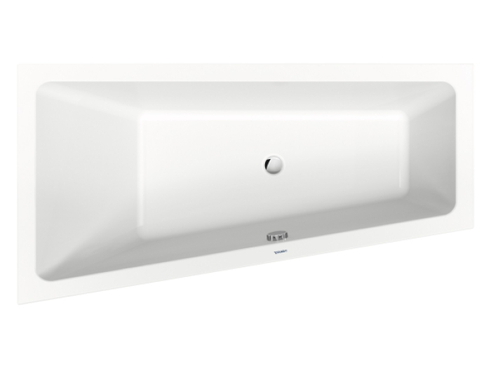На изображении товар Ванна Duravit Duravit No.1, встраиваемая, 1600x850 мм, трапеция, левый наклон, цвет белый от официального представителя в Москве