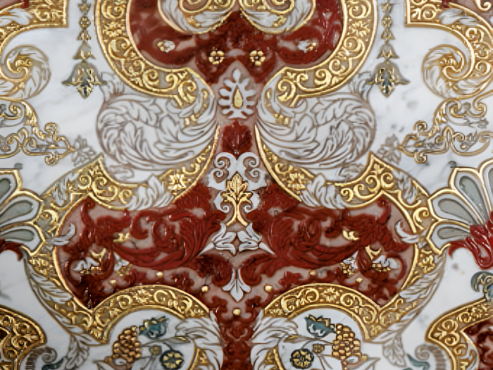 На изображении товар Akros Venezia Камень The Original Merope TSS Bianco Carrara Rosso Gold 40x40x1 от официального представителя в Москве