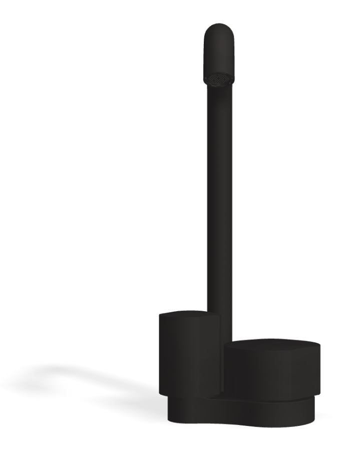 Смеситель для раковины Carlo Frattini SO, без ручек, c донным клапаном Click-Clack, вращающимся изливом Ø18 мм, 2 гибкими шлангами, L-153 мм, цвет чёрный матовый - изображение 1