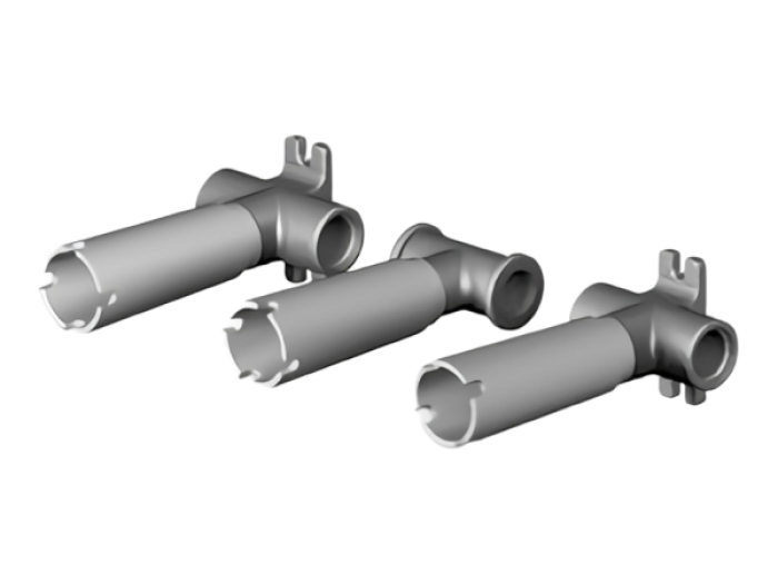 На изображении товар Cкрытая часть Zucchetti, внутренний механизм для настенного двухрычажного смесителя для раковины, встраиваемый, латунь от официального представителя в Москве