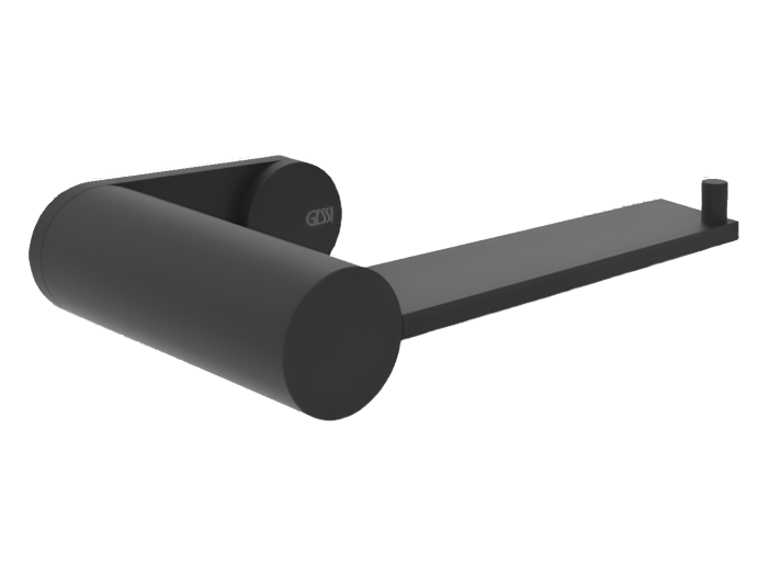 На изображении товар Бумагодержатель Gessi 316 настенный, без крышки, 173хh28х85 мм, цвет matte black от официального представителя в Москве