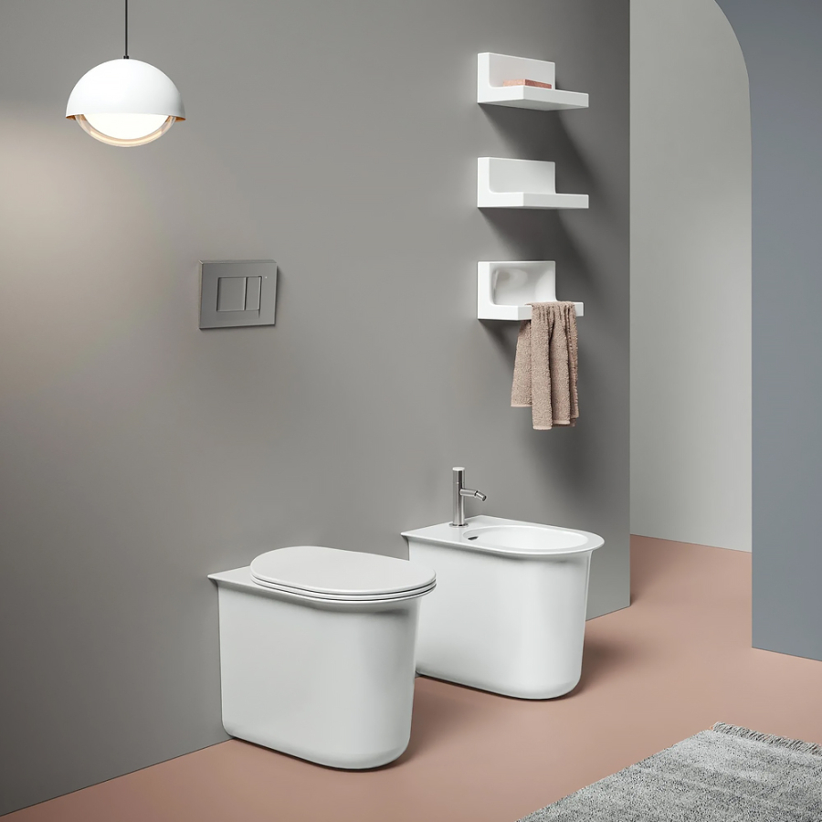 Сиденье для унитаза Artceram Chic, 530x380 мм, с механизмом плавного закрывания, фурнитура хром, цвет белый - изображение 6