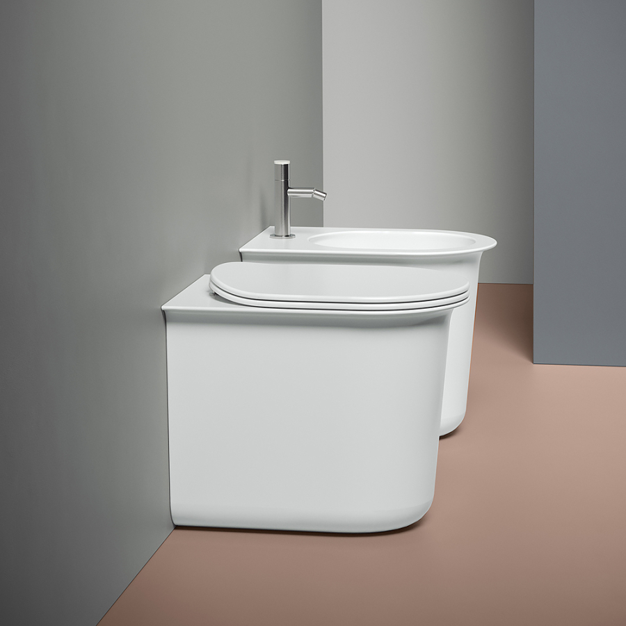 Сиденье для унитаза Artceram Chic, 530x380 мм, с механизмом плавного закрывания, фурнитура хром, цвет белый - изображение 3