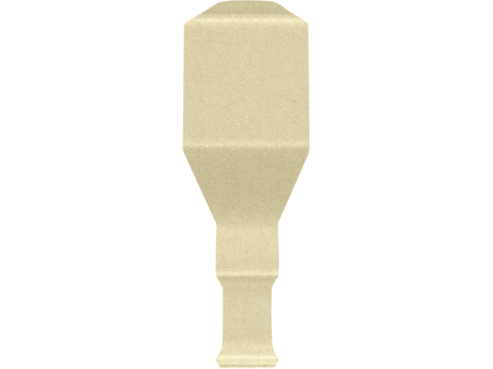 На изображении товар CERAMICHE GRAZIA  Угловой элемент ELEGANCE ELG 2,2X8,5 ANGOLO FINALE BONE CRAQUELE от официального представителя в Москве