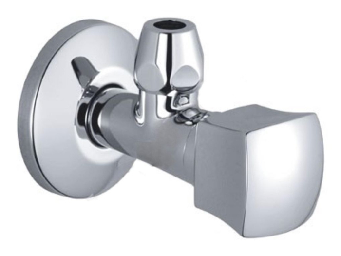 На изображении товар Вентиль для встройки угловой Dornbracht Square, цвет хром от официального представителя в Москве