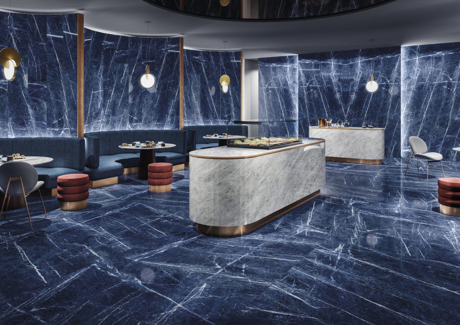 FMG Maxfine Керамогранит Marmi Brazilian blue lucidato 75x37,5 - изображение 3