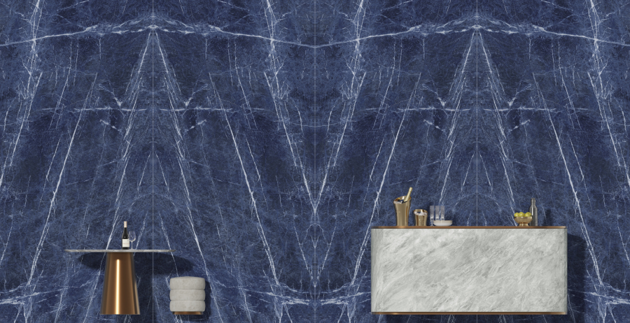 FMG Maxfine Керамогранит Marmi Brazilian blue lucidato 75x37,5 - изображение 1