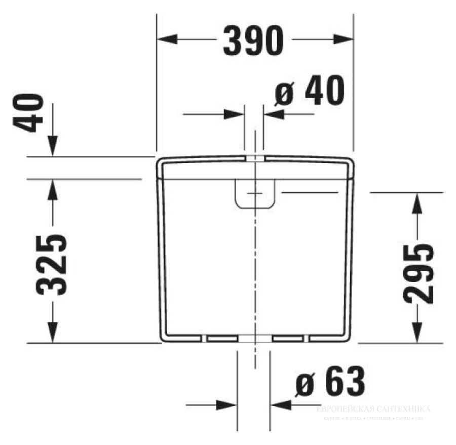 Бачок Duravit Starck 3, 390 х 185 мм, для подключения снизу слева, цвет белый - изображение 4