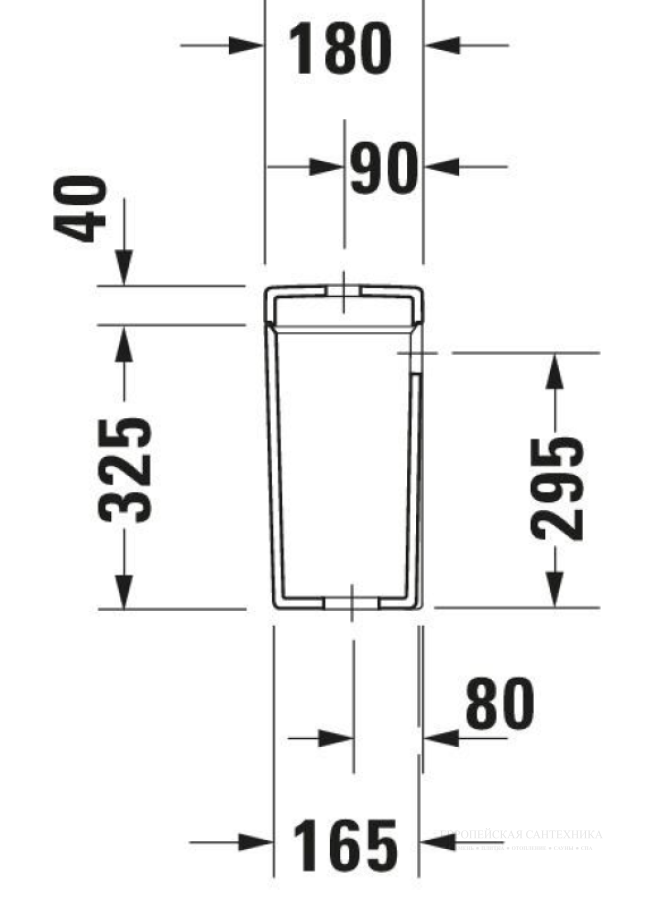 Бачок Duravit Starck 3, 390 х 185 мм, для подключения снизу слева, цвет белый - изображение 6