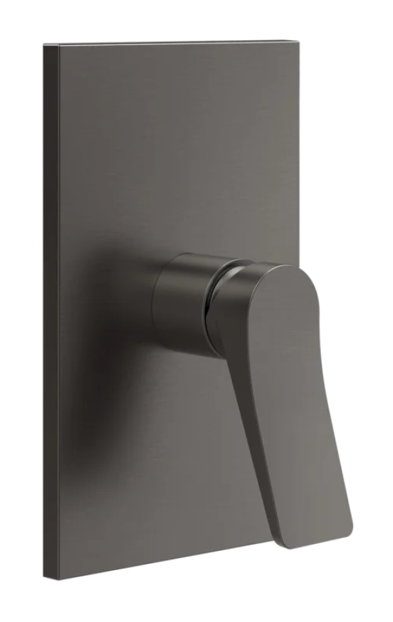 Cмеситель для душа Gessi Rilievo, встраиваемый, однорычажный, 1 выход, внешняя часть, цвет Black Metal Brushed PVD