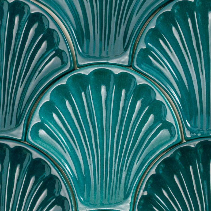 Sartoria Керамическая плитка Artigiana Le Conchiglie 06 Petrolio Glossy 15x15.5