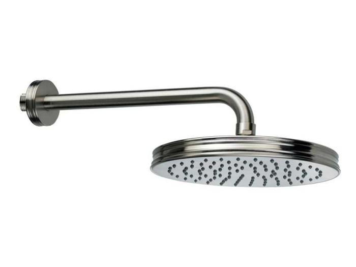 На изображении товар Верхний душ Bossini Liberty Gom  Ø 210 мм, 1 вид струи, держатель 300 мм, цвет никель шлифованный от официального представителя в Москве