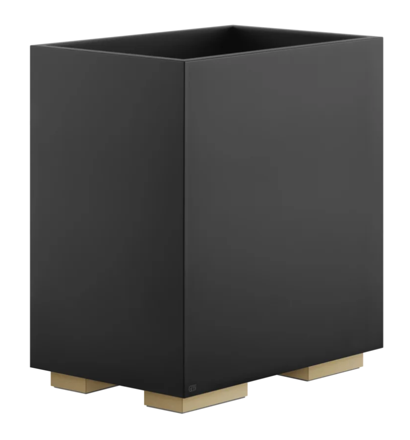 Корзина для мусора Gessi Rettangolo, напольная, цвет Black/Warm Bronze Brushed PVD