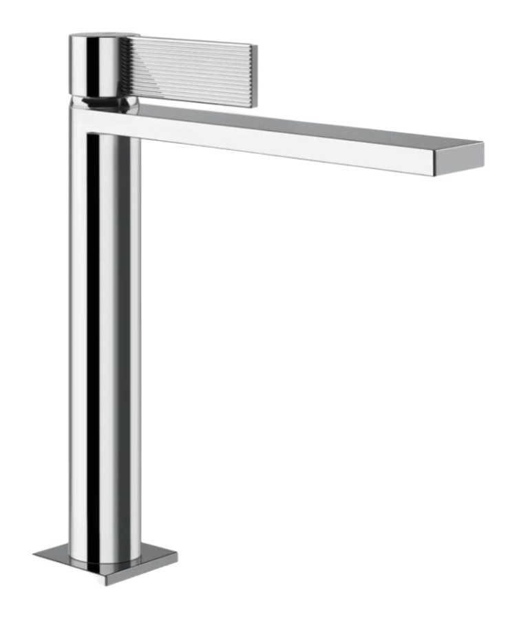 Смеситель для раковины Gessi Inverso, без донного клапана, с соединительными шлангами, Н-251 мм, цвет хром