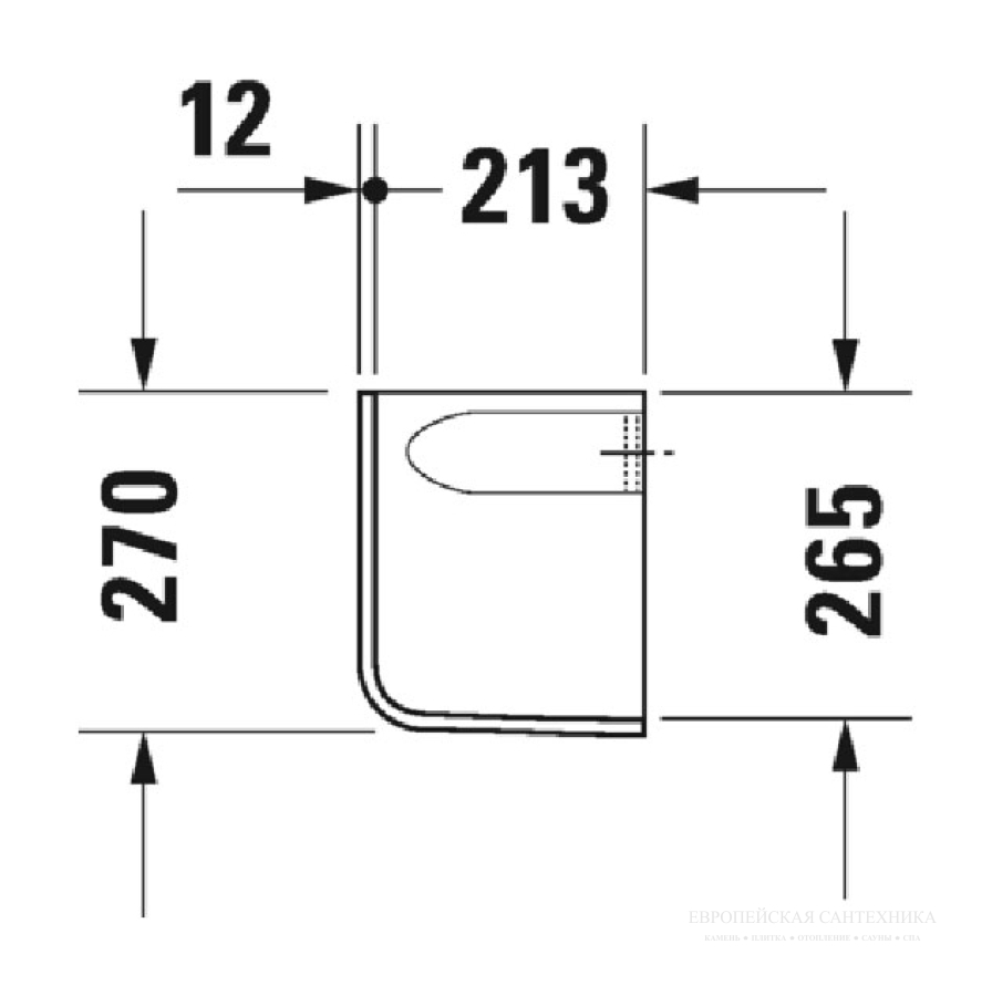 Полупьедестал для раковины Duravit D-Code настенный, h-270 мм, цвет белый - изображение 4