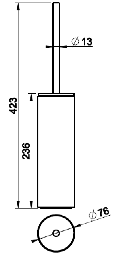 Ёршик Gessi Anello, напольный, цвет Brushed Brass PVD - изображение 1