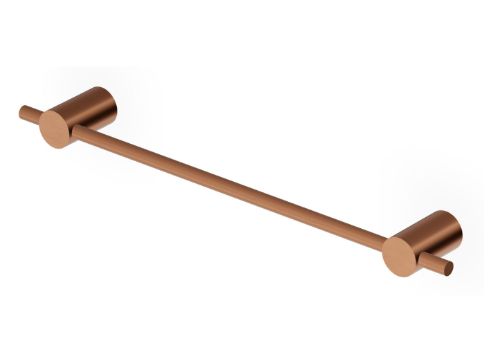 На изображении товар Полотенцедержатель Zucchetti Helm, настенный, 370 мм, сталь, цвет брашированная медь PVD от официального представителя в Москве